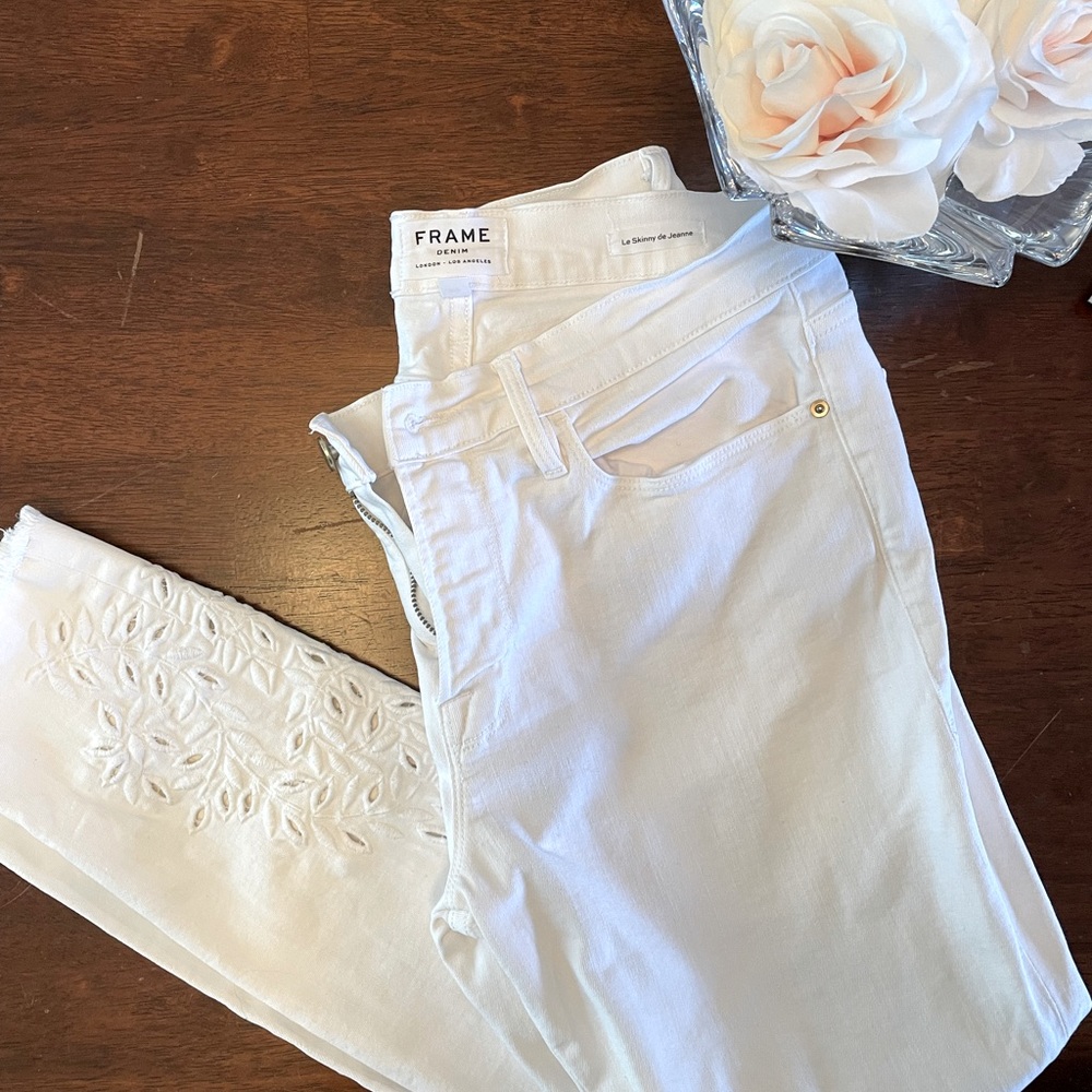 FRAME Le Skinny Le Jeanne White Jeans Size 30